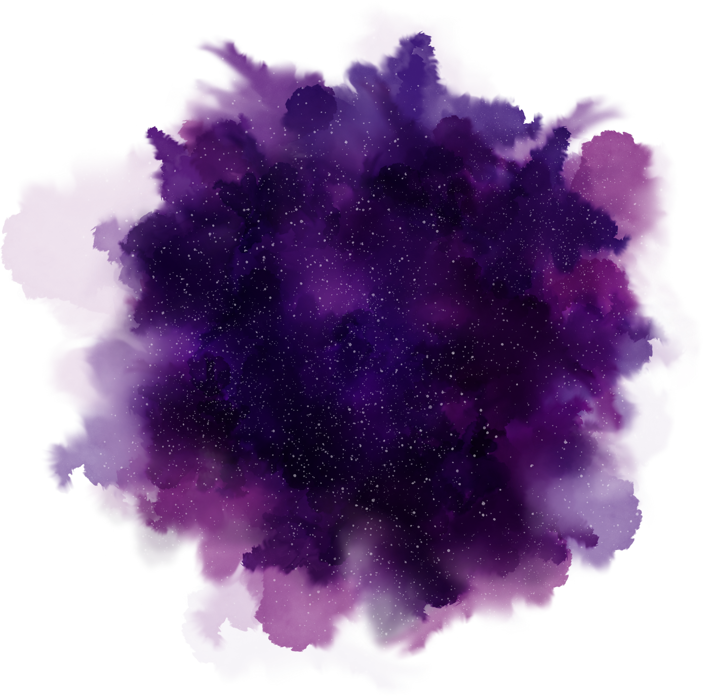 Purple Galaxy Splash Paint